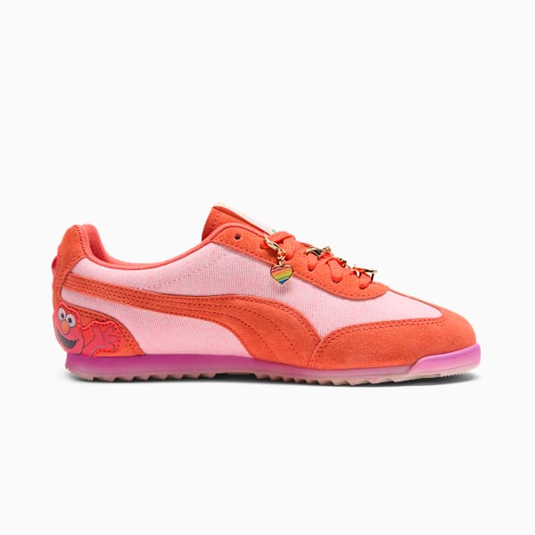 PUMA x CARE BEARS x SESAME STREET Arizona Women's "Elmo Cheer" Sneakers, Pearl Pink-Red Glamour-Mauve Pop, extralarge